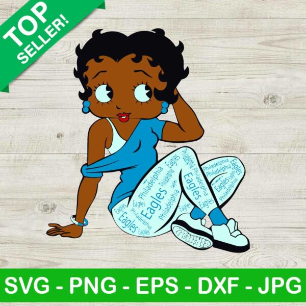 Philadelphia Eagles Betty Boop Girl SVG
