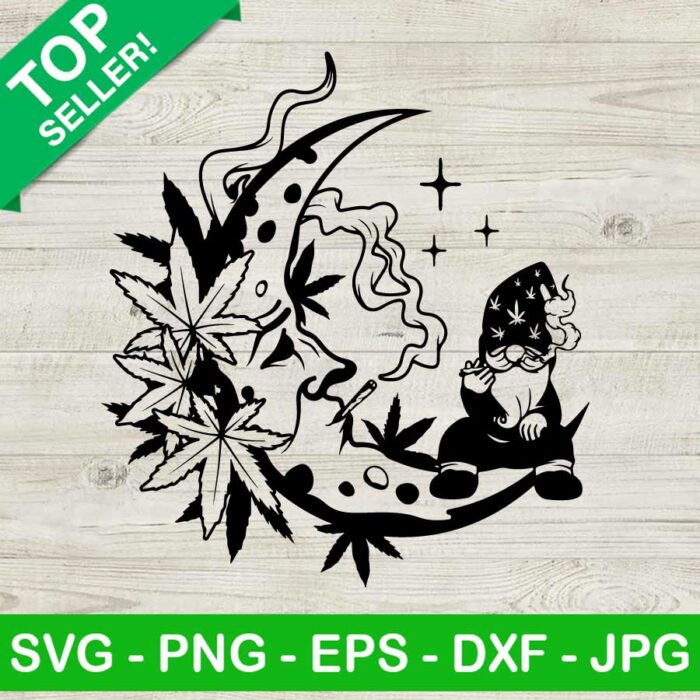 Gnome Smoking Weed SVG