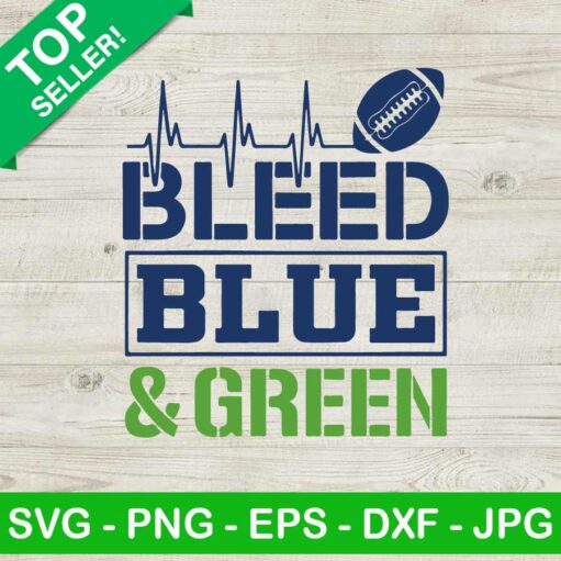 Bleed blue Green Eagles SVG