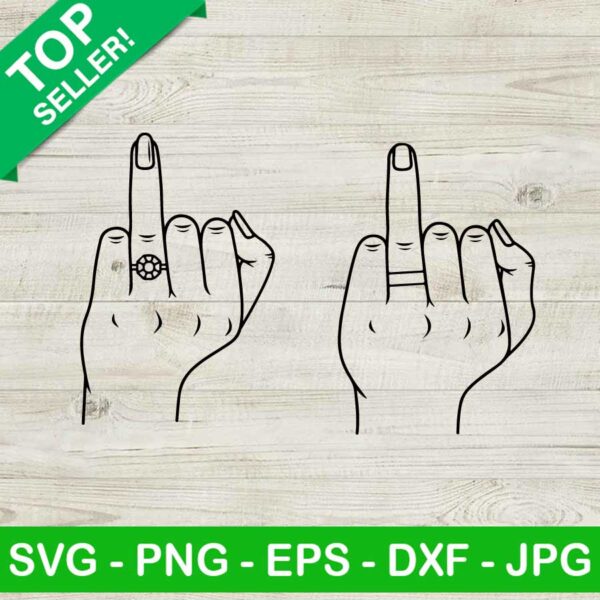 Husband And Wife Wedding Finger SVG