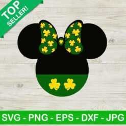 Mickey Head Shamrock SVG, Minnie Happy St Patricks Day SVG, Lucky SVG, Irish SVG