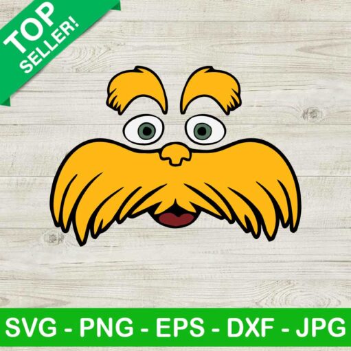 The Lorax Face SVG, Dr Seuss SVG, Dr Seuss Day SVG, The Lorax SVG