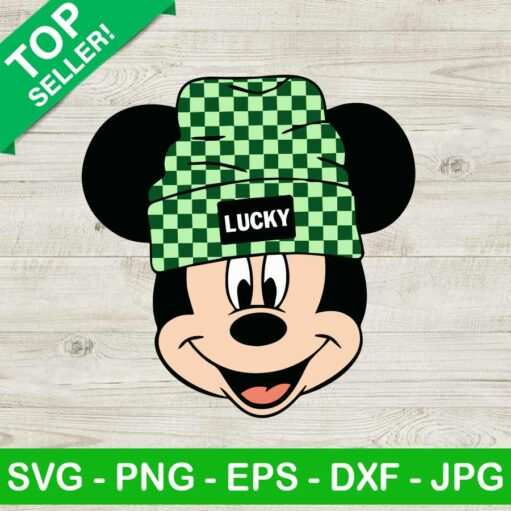 Mickey Mouse Lucky Hat Svg