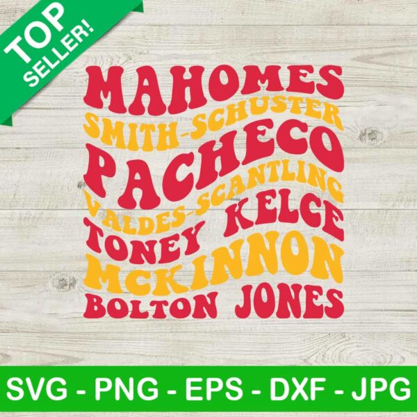 Mahomes Pacheco Kelce SVG
