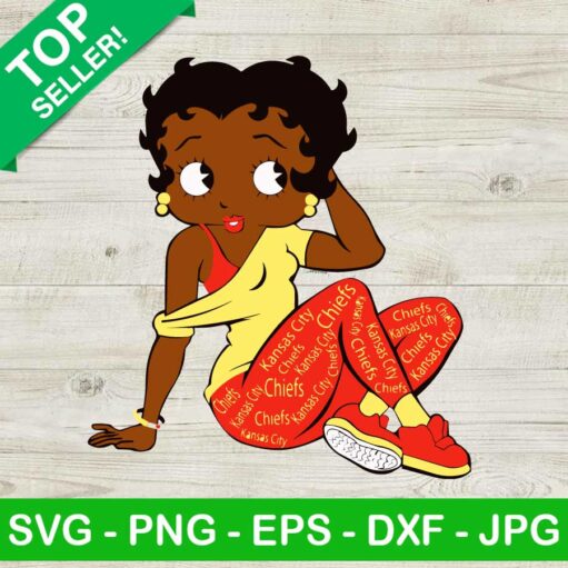 Kansas Chiefs Betty Boop Girl Svg