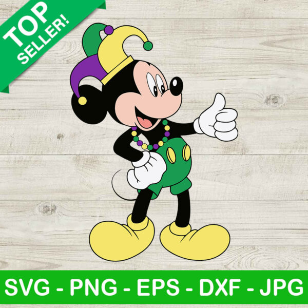 Mickey Mouse Mardi Gras SVG