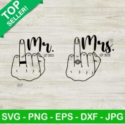 Mr And Mrs Wedding Finger SVG