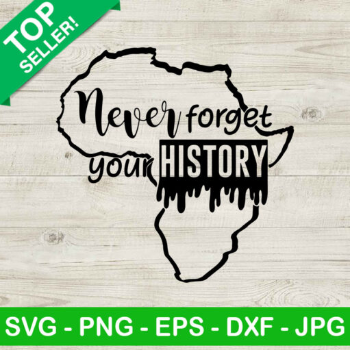 Never Forget Your History Svg