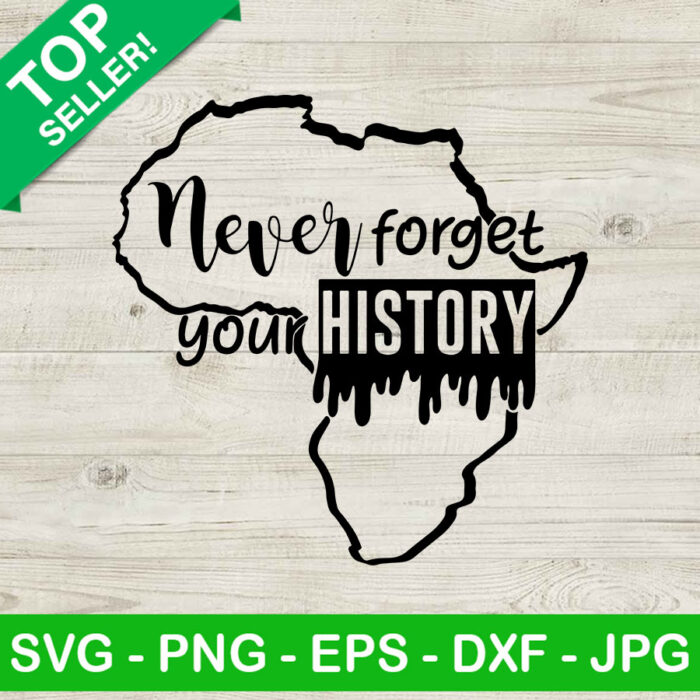 Never Forget Your History SVG, Black History SVG, Juneteenth SVG