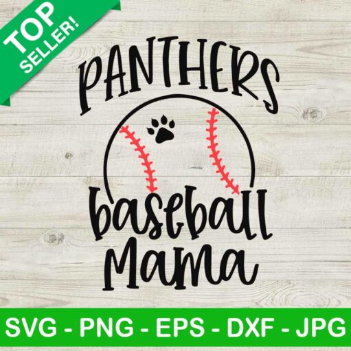 Panthers Baseball Mama Svg