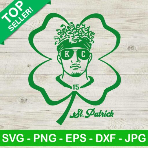 St Patrick Mahomes Chiefs SVG