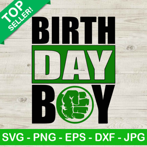 Birthday Boy Hulk Svg