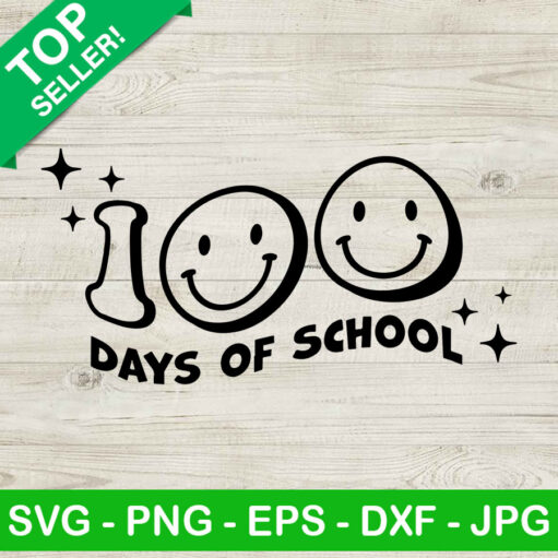 Retro 100 Days Of School Svg