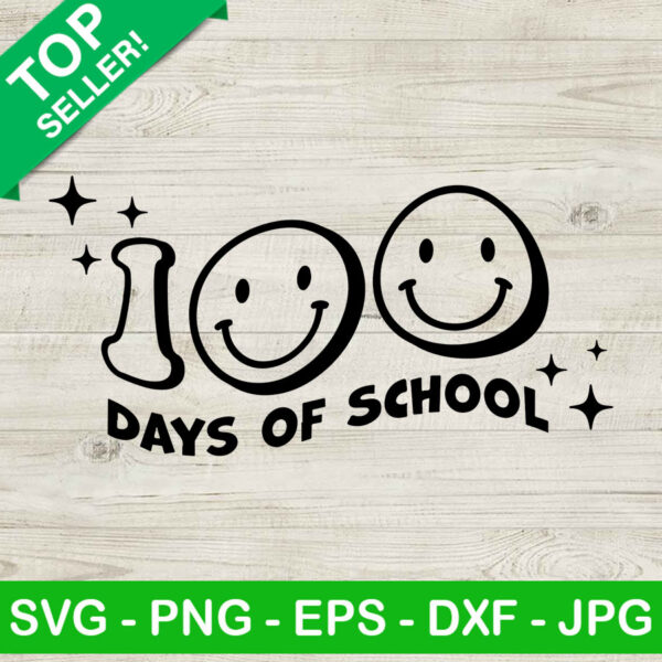 Retro 100 Days Of School SVG