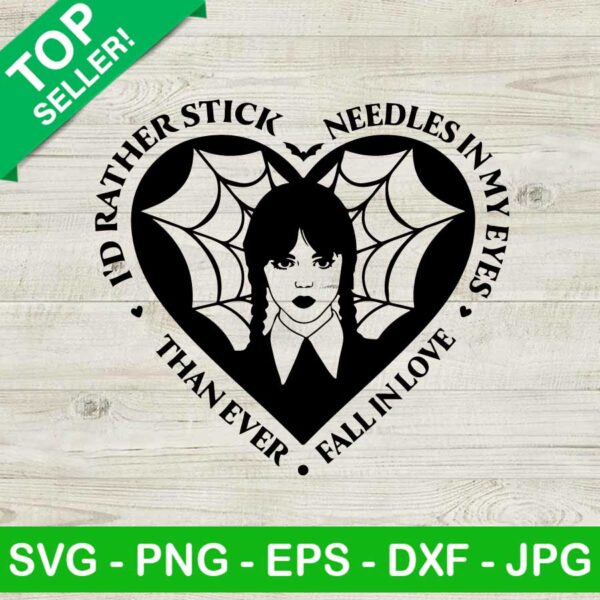 Wednesday Addams Heart SVG