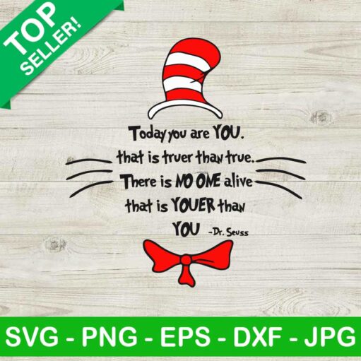 Dr Seuss Cat In The Hat Svg, Dr Seuss Quotes Svg, Today Are You Svg, Dr 