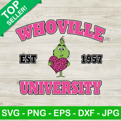 Grinch Whoville University Svg