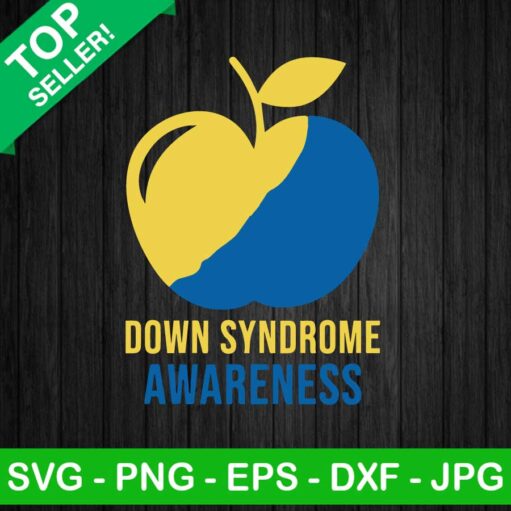 Down Syndrome Awareness Apple Svg