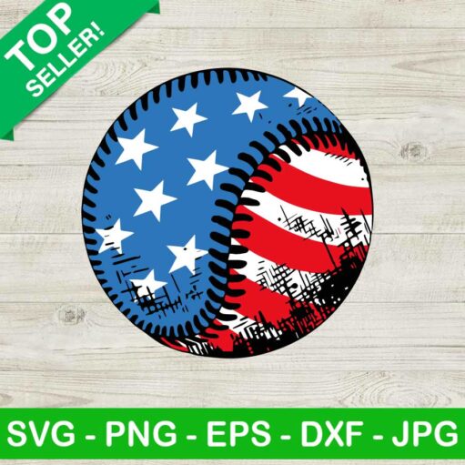 Baseball American Flag SVG