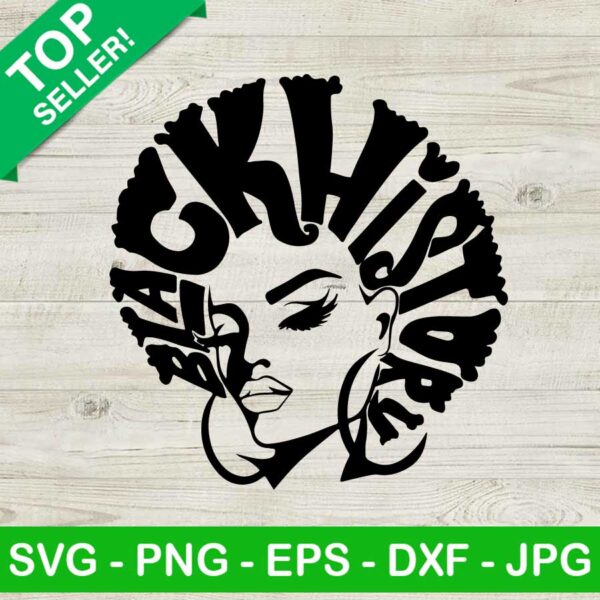 Black History Afro Woman SVG