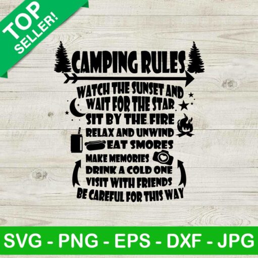 Camping rules SVG