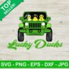 Lucky Ducks Driving Jeep Svg