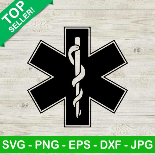 EMT Logo SVG, Emt SVG, Paramedic Star Of Life SVG, Medical SVG