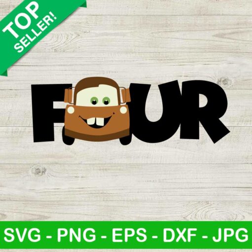 Tow Mater 4Th Birthday Svg