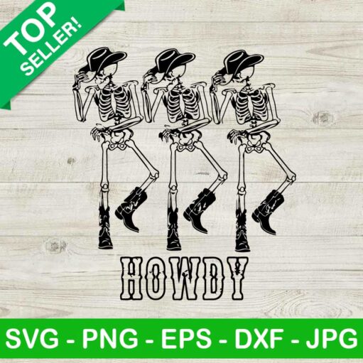 Coyboy Skeleton Howdy Svg