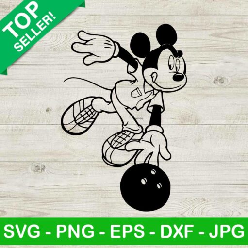 Mickey bowling SVG