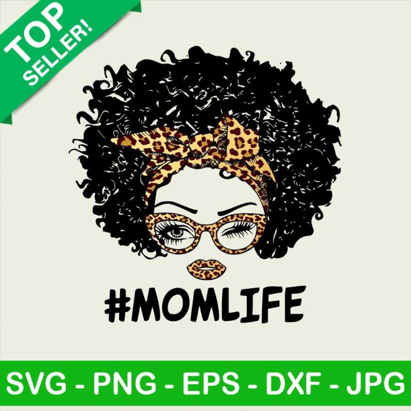 Afro Messy Bun Momlife PNG
