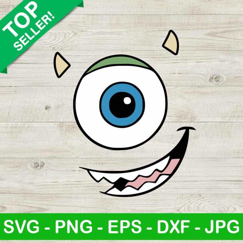 Mike Monsters Inc Face SVG, Mike Wazowski SVG, Mike SVG, Monsters Inc SVG