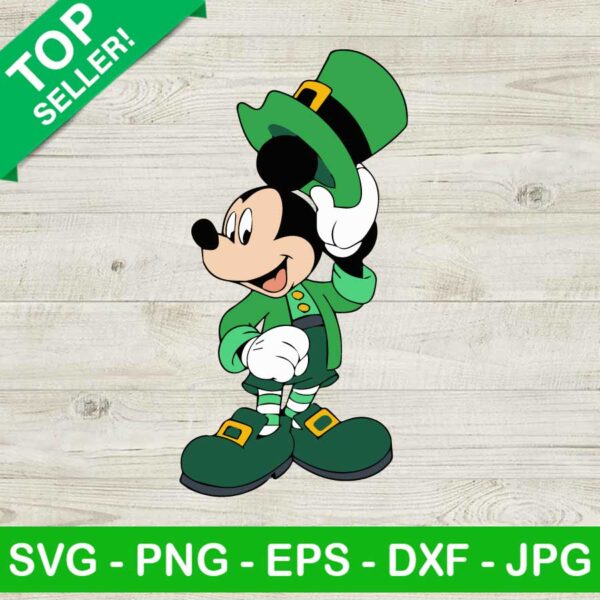 St Patrick's Day Mickey Mouse SVG, St Patricks Day SVG, Disney SVG, Shamrock SVG