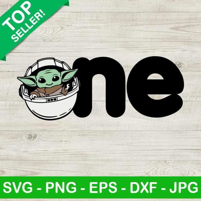 Baby Yoda 1st Birthday SVG, One Birthday Boy SVG, Baby Yoda SVG, Star Wars Birthday SVG