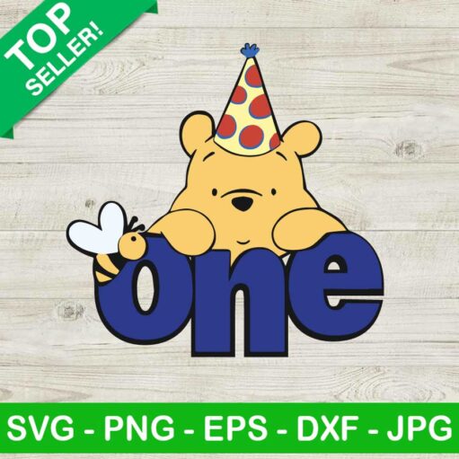 Winnie The Pooh 1st Birthday SVG