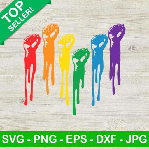 Pride Rainbow Hand Svg