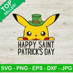 Pikachu Happy Saint Patricks Day SVG