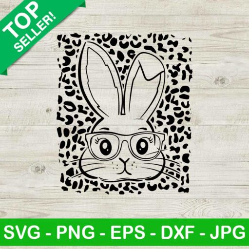 Leopard Bunny With Sunglasses SVG