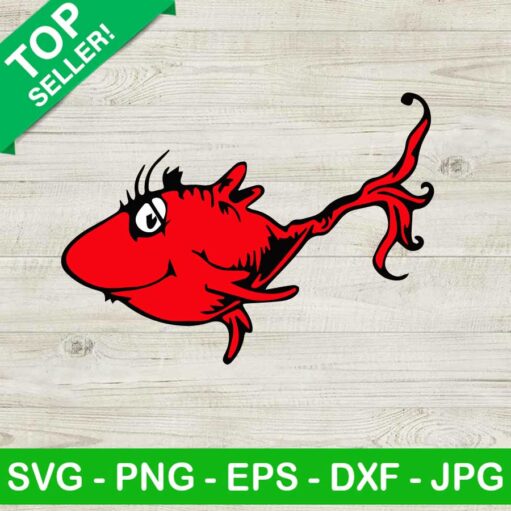 Dr Seuss Red Fish Svg