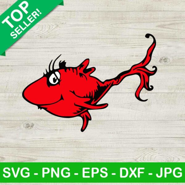 Dr Seuss Red Fish SVG