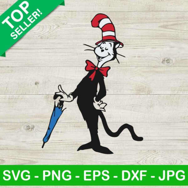 Dr Seuss With Umbrella SVG