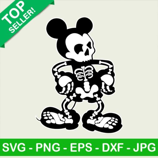 Mickey Skeleton Skull Png