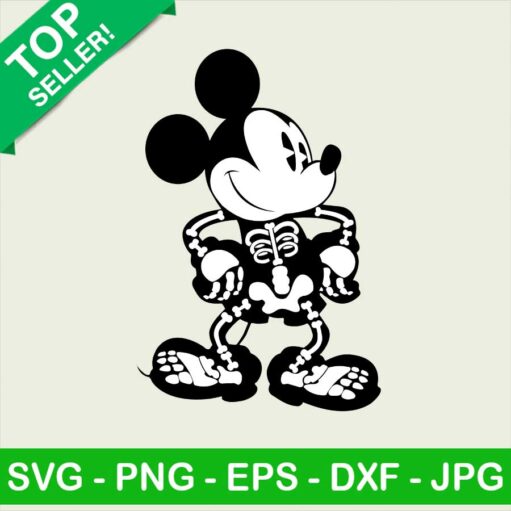 Halloween Mickey Skeleton Skull Png