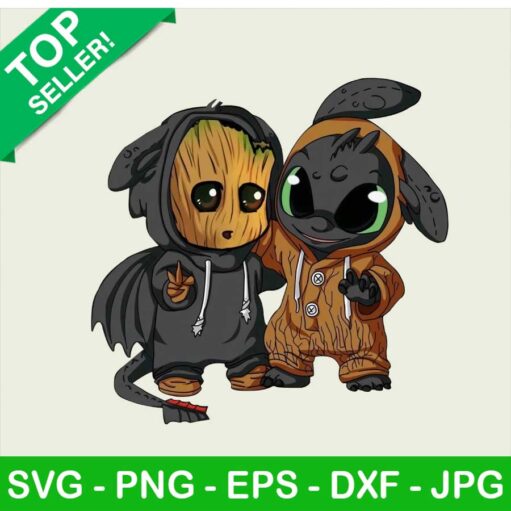 Groot And Baby Toothless Png