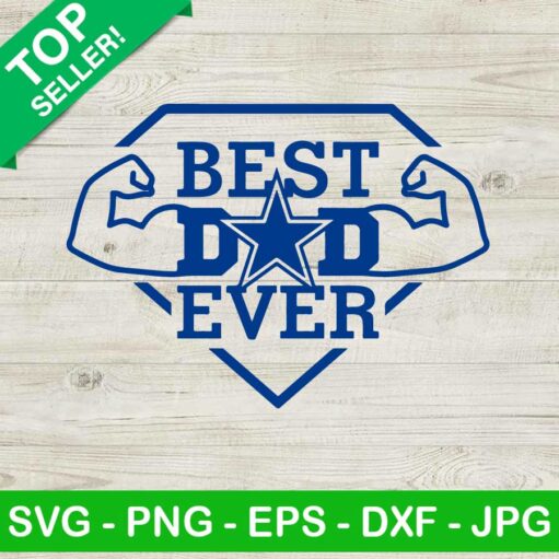 Best dad ever cowboys SVG