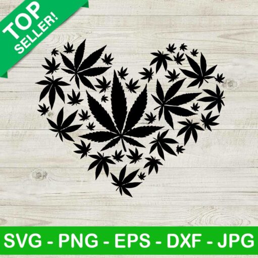 Heart cannabis SVG