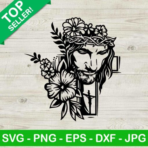 Jesus Face In Cross Svg