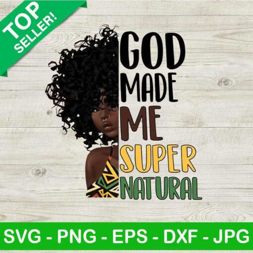 God made me super natural black woman PNG