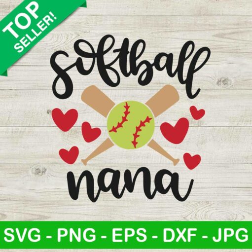 Softball Nana Svg