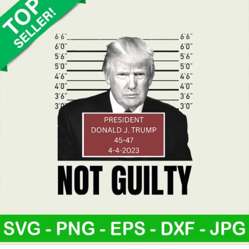 Trump Not Guilty Mug Shot Png